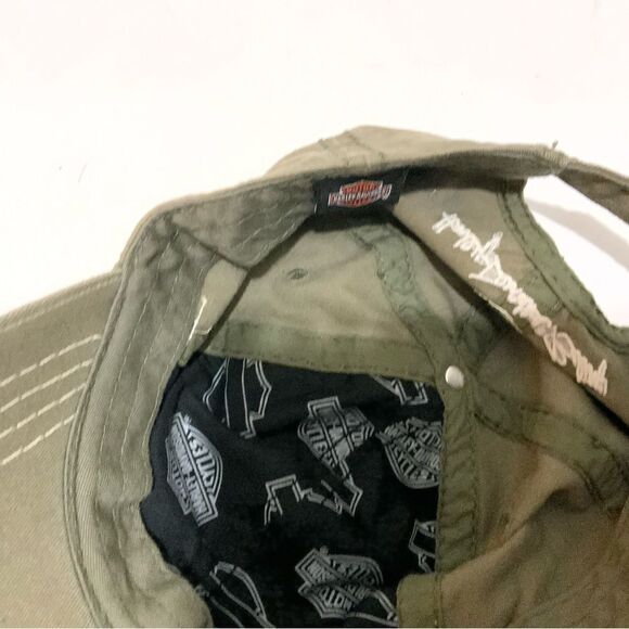 Harley-Davidson Motorcycles khaki Biker Baseball Cap Hat One Size - Picture 5 of 8